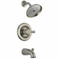 Delta Faucet DELTA Leland Series Tub and Shower Trim, Brass, Stainless Steel 14478-SSSHL